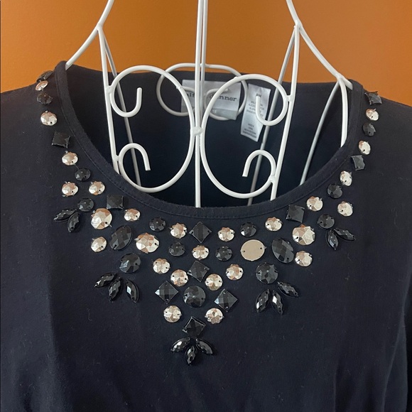 Y2K Alfred Dunner Embellished Top - Size Medium Petite - Picture 3 of 9